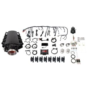 78935 Ultimate LS 1000 HP EFI System With Short LS3 Port Intake, Transmission Control, Go Fuel In-Tank Dual Pump Module With 2 Inch Fill, Go Fuel Regulator With Pressure Gauge & Go Spark LS3 Style Coil 8 Pack Master Kit