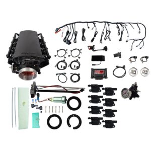 79634 Ultimate LS 1000 HP EFI System With Short LS3 Port Intake, In Tank Pump Module, Go Fuel Regulator, & Go Spark LS3 Style Coil With LED 8 Pack Master Kit