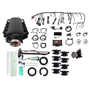 79635 Ultimate LS 1000 HP EFI System With Short LS3 Port Intake, Transmission Control, In Tank 440 LPH Pump Module, Go Fuel Regulator, & Go Spark LS3 Style Coil With LED 8 Pack Master Kit