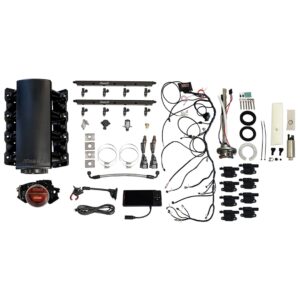 79703 Ultimate LS 750 HP EFI System With Short Cathedral Intake, Go Fuel In-Tank Regulated Pump 340 LPH & Go Spark LS3 Style Coil With LED 8 Pack Master Kit
