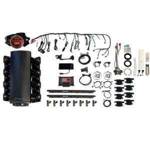 79704 Ultimate LS 750 HP EFI System With Short Cathedral Intake, Transmission Control, Go Fuel In-Tank Regulated Pump 340 LPH & Go Spark LS3 Style Coil With LED 8 Pack Master Kit