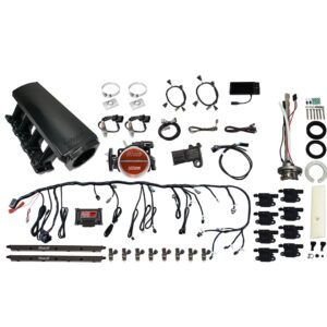 79709 Ultimate LS 750 HP EFI System With Long Runner Cathedral Intake, Transmission Control, Go Fuel In-Tank Regulated Pump 340 LPH & Go Spark LS3 Style Coil With LED 8 Pack Master Kit