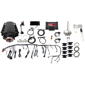 79801 Ultimate LS 500 HP EFI System With Short Cathedral Intake, Go Fuel In-Tank 340 LPH Fuel Pump Returnless Module With 2 Inch Fill & Go Spark LS3 Style Coil With LED 8 Pack Master Kit