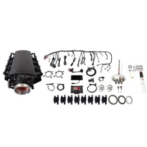 79802 Ultimate LS 500 HP EFI System With Short Cathedral Intake, Transmission Control, Go Fuel In-Tank 340 LPH Fuel Pump Returnless Module With 2 Inch Fill & Go Spark LS3 Style Coil With LED 8 Pack Master Kit