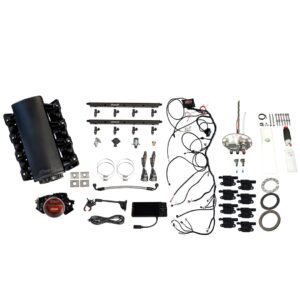 79803 Ultimate LS 750 HP EFI System With Short Cathedral Intake, Go Fuel In-Tank 340 LPH Fuel Pump Returnless Module With 2 Inch Fill & Go Spark LS3 Style Coil With LED 8 Pack Master Kit