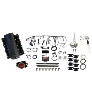 79804 Ultimate LS 750 HP EFI System With Short Cathedral Intake, Transmission Control, Go Fuel In-Tank 340 LPH Fuel Pump Returnless Module With 2 Inch Fill & Go Spark LS3 Style Coil With LED 8 Pack Master Kit