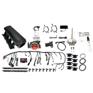 79806 Ultimate LS 500 HP EFI System With Long Runner Cathedral Intake, Go Fuel In-Tank 340 LPH Fuel Pump Returnless Module With 2 Inch Fill & Go Spark LS3 Style Coil With LED 8 Pack Master Kit