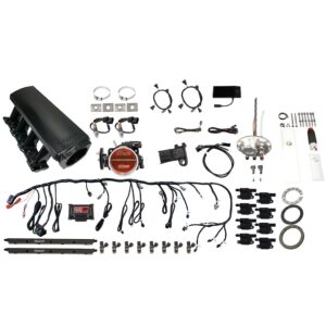 79808 Ultimate LS 750 HP EFI System With Long Runner Cathedral Intake, Go Fuel In-Tank 340 LPH Fuel Pump Returnless Module With 2 Inch Fill & Go Spark LS3 Style Coil With LED 8 Pack Master Kit