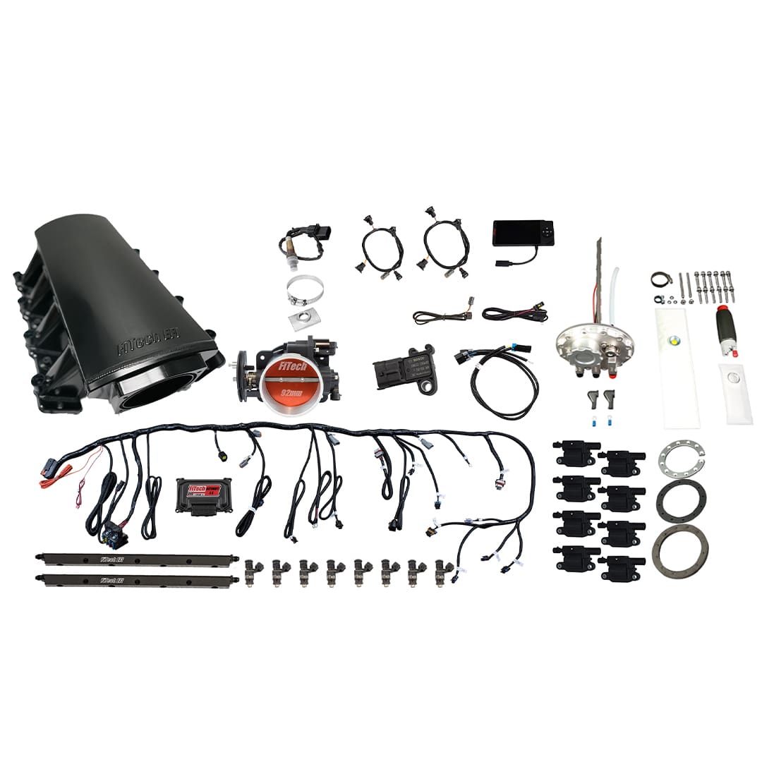 79815 Ultimate LS 500 HP EFI System With Short LS7 Port Intake, Go Fuel In-Tank 340 LPH Fuel Pump Returnless Module With 2 Inch Fill & Go Spark LS3 Style Coil With LED 8 Pack Master Kit
