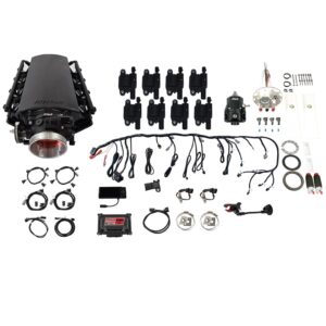 79934 Ultimate LS 1000 HP EFI System With Short LS3 Port Intake, Go Fuel In-Tank Dual Pump Module With 2 Inch Fill, Go Fuel Regulator With Pressure Gauge & Go Spark LS3 Style Coil With LED 8 Pack Master Kit