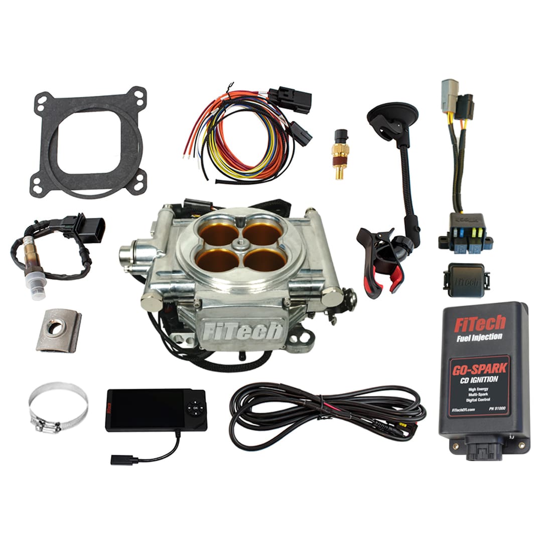 93013 Go EFI 8 1200 HP Bright Aluminum Finish System With Go Spark CDI Box Master Kit