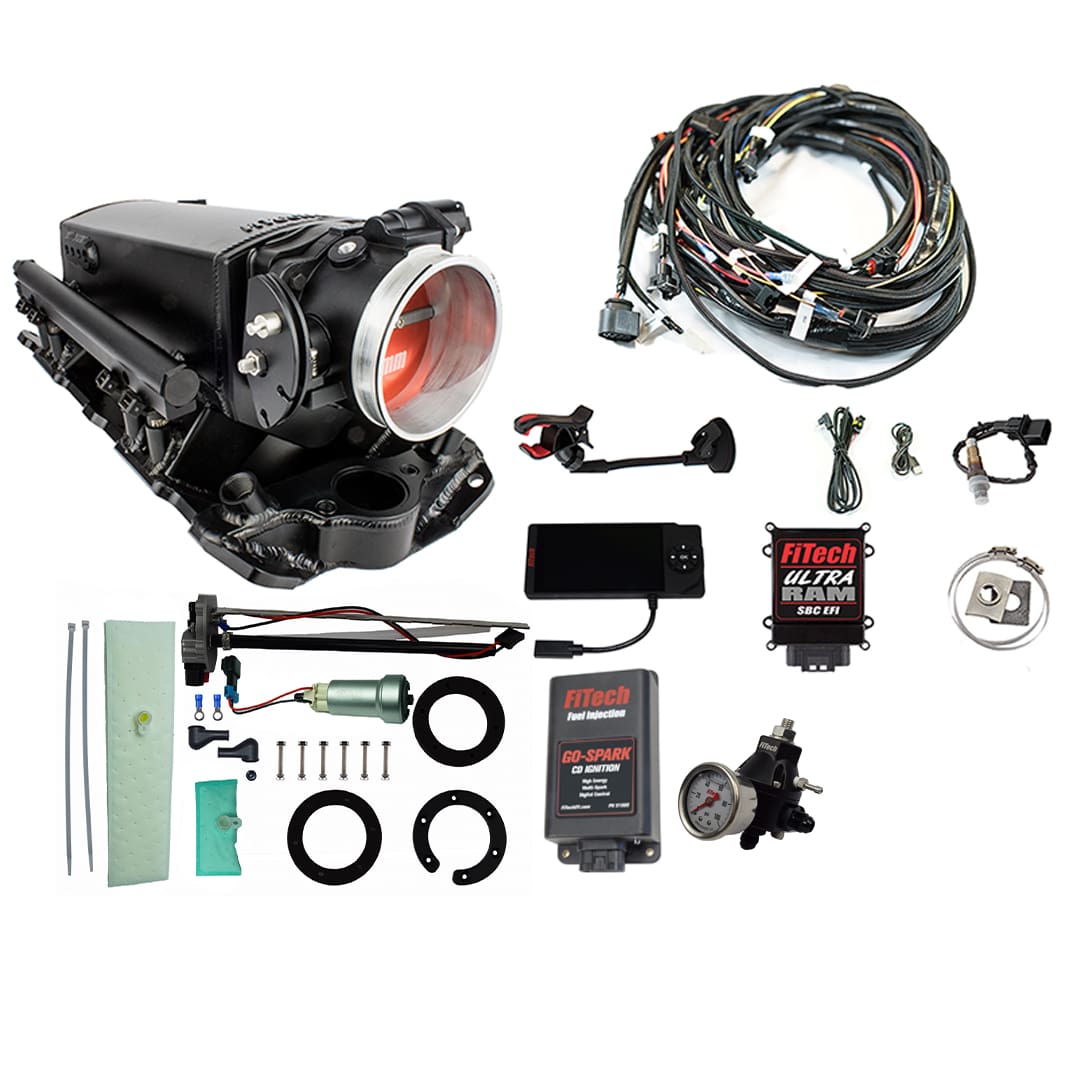 93631 Ultra Ram 650 HP Chevy Small Block EFI System With Go Fuel 440 LPH In-Tank, Go Spark CDI Box & Go Fuel Regulator Master Kit