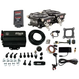 93762 Go EFI 2×4 625 HP Matte Black EFI System With Go Fuel Force Fuel Mini Surge Tank & Go Spark CDI Box Master Kit